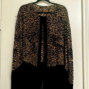 Velvet Leopard Print Cape